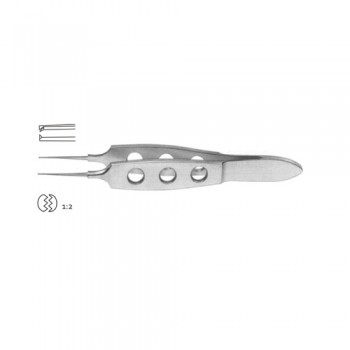 Bonn Corneal Forcep Very Delicate 1 x 2 Teeth Stainless Steel, 8.5 cm - 3 1/4" Tip Size 0.12 mm